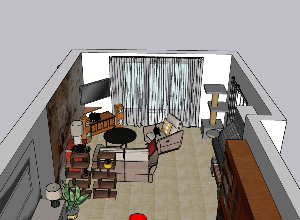 Morceaux d'écailles-Visuels 3D salon-Décoration d'intérieur-Châtelaillon