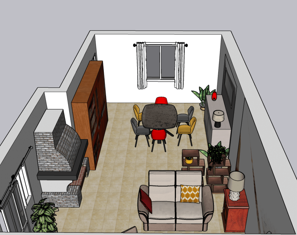 Morceaux d'écailles-Visuels 3D séjour-Décoration d'intérieur-Châtelaillon